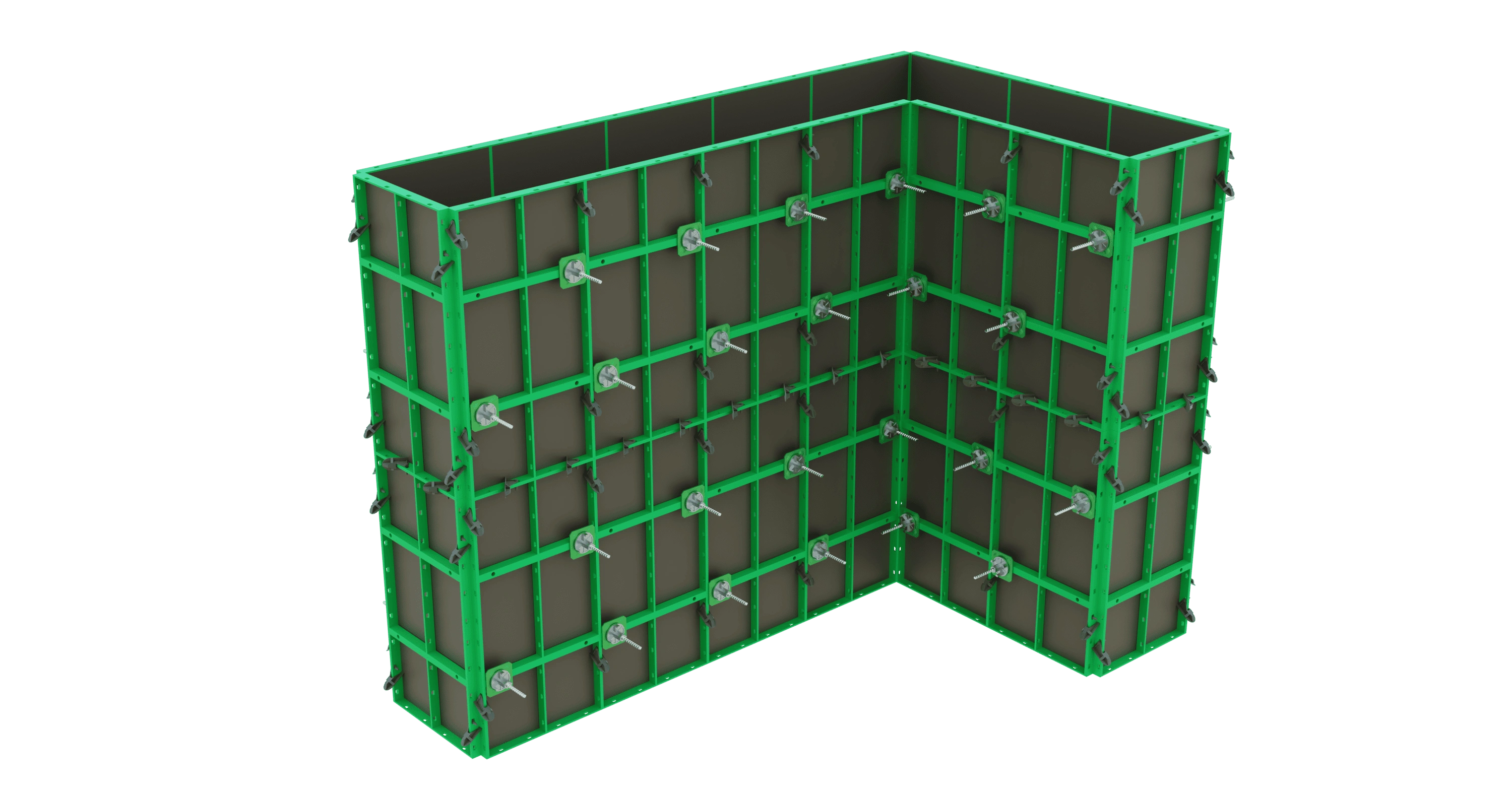 Small-panel formwork